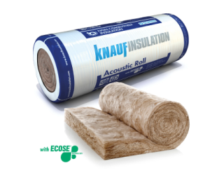 Knauf Earthwool Acoustic Roll 11.10mx1200mm (2x600mm) 25mm (26.64m2)